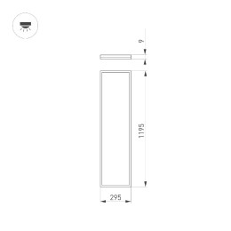 Светодиодная панель Arlight DL-INTENSO-S300x1200-40W Warm3000 (WH, 120 deg, CRI90, 230V) 043558