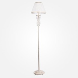 Торшер Eurosvet Amelia 10073/1 белый с золотом/прозрачный хрусталь Strotskis