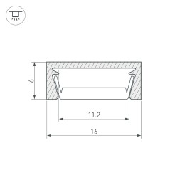 Алюминиевый профиль Arlight MIC-M-2000 WHITE 044543