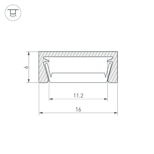 Алюминиевый профиль Arlight MIC-M-2000 WHITE 044543