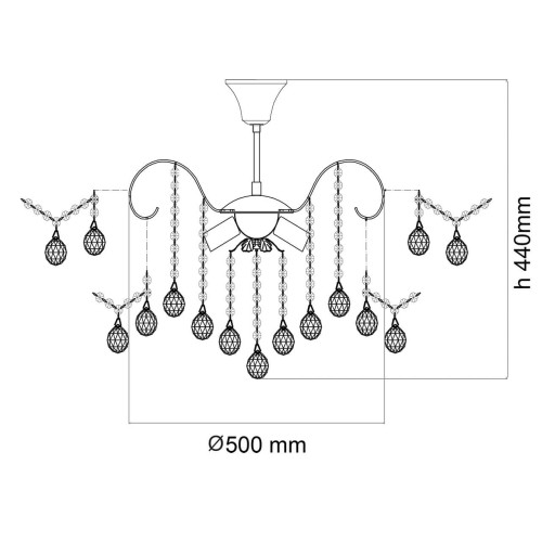 Потолочная люстра MW-Light Жемчуг 232017706