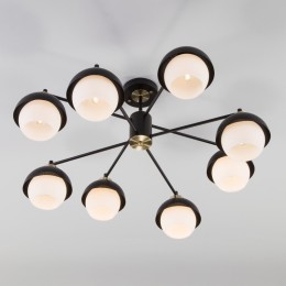 Люстра на штанге Eurosvet 70106/8 черный Smart a044935