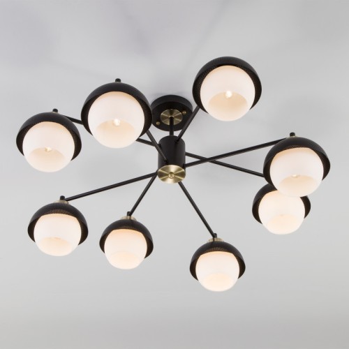 Люстра на штанге Eurosvet 70106/8 черный Smart a044935