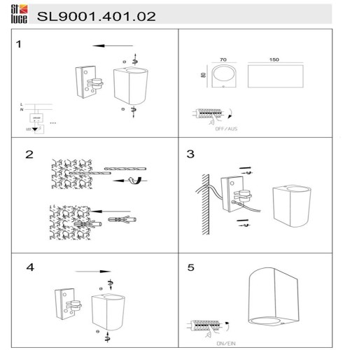 Уличный настенный светильник ST Luce Borgo SL9001.401.02