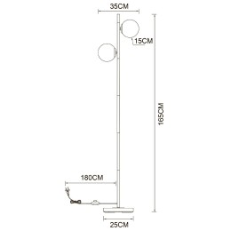 Торшер Arte Lamp Alcor A2224PN-2BK