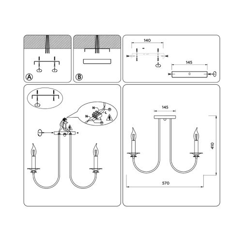 Потолочная люстра Ambrella Light Modern TR9621