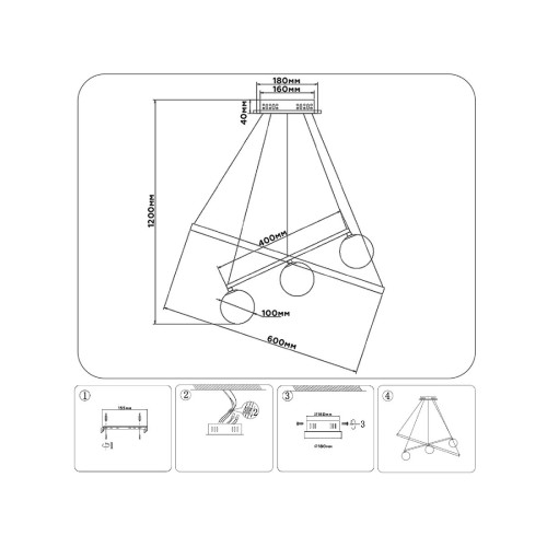 Подвесная люстра Ambrella Light Comfort LineTech FL66321