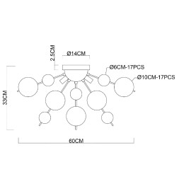 Потолочная люстра Arte Lamp Molecule A8313PL-5CC