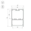 Профиль с экраном Arlight SL-LINE-4970-2500 ANOD+OPAL 020466