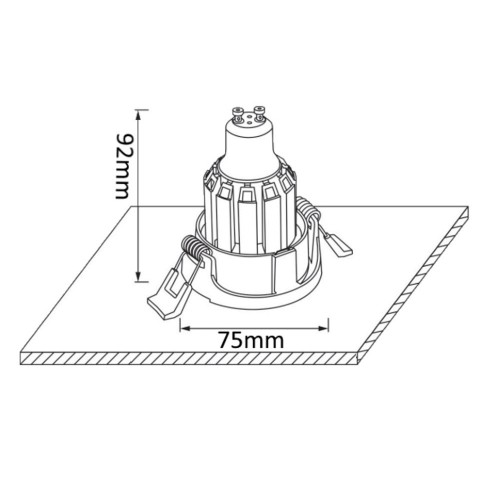 Встраиваемый светильник Crystal Lux CLT 004С1 BL