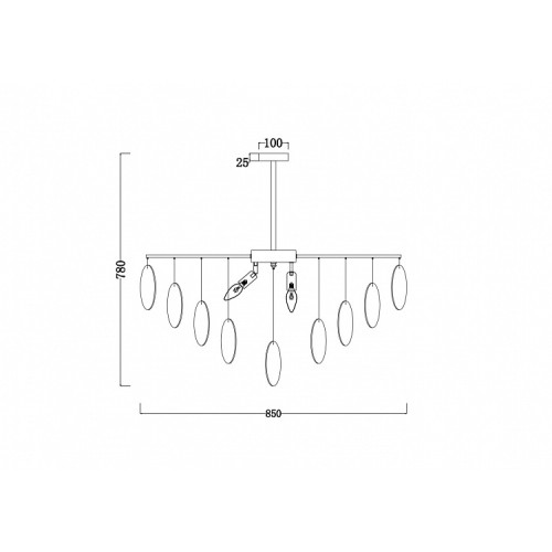 Люстра на штанге Freya Porto FR5104PL-08BS