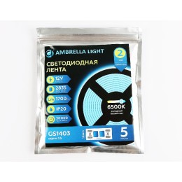 Светодиодная лента Ambrella Light LED Strip 12В 2835 17Вт/м 6500K 5м IP20 GS1403