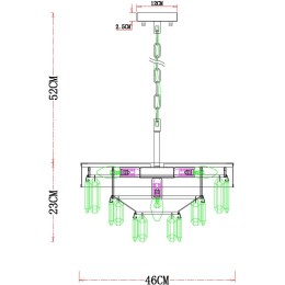 Подвесная люстра Arte Lamp Diadem A1002LM-6CC