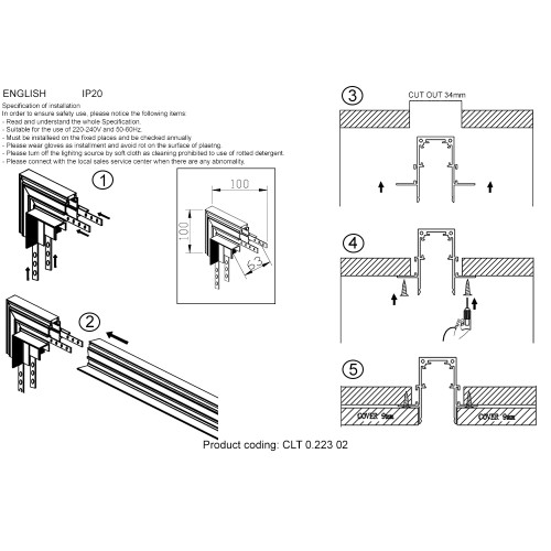Внутренний угловой соединитель угловой для магнитного встраиваемого шинопровода Crystal Lux Space CLT 0.223 02 WH