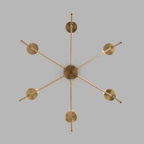 Люстра на штанге Eurosvet Anders 60142/6 латунь Smart a061930