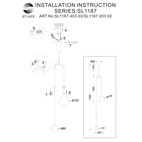 Подвесной светильник ST Luce Vive SL1187.203.02