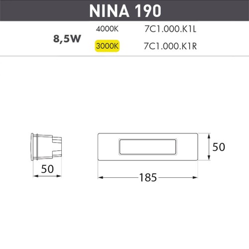 Уличный светодиодный светильник Fumagalli Nina 7C1.000.000.WYK1L