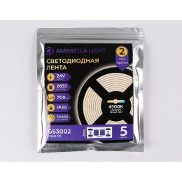 Светодиодная лента Ambrella Light LED Strip 24В 2835 6Вт/м 4500K 5м IP20 GS3002