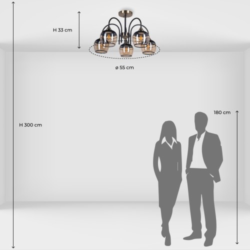 Люстра на штанге De Markt Блеск 315015605