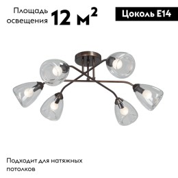 Потолочная люстра Vitaluce V4953-7/6PL