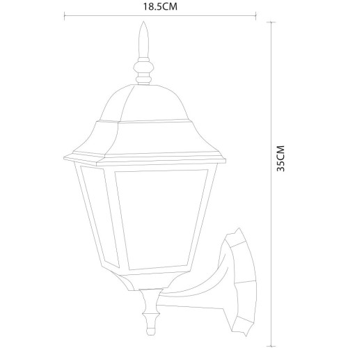 Уличный настенный светильник Arte Lamp Bremen A1011AL-1BK