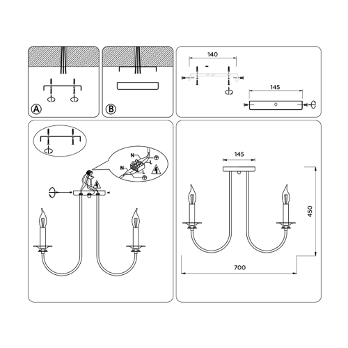 Потолочная люстра Ambrella Light Traditional TR9622