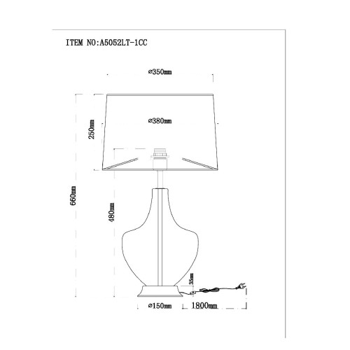 Настольная лампа Arte Lamp Sheratan A5052LT-1CC