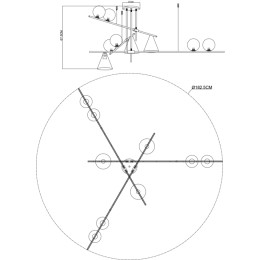 Люстра на штанге Arte Lamp Jacob A7029PL-9BK