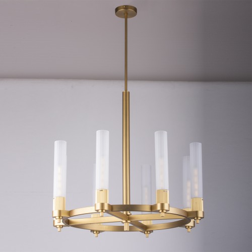 Люстра на штанге DeLight Collection MD2314-8A antique brass