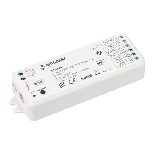 Диммер Arlight SMART-PWM-105-72-RGB-MIX-SUF (12-24V, 5x3A, ZB, 2.4G) 036115