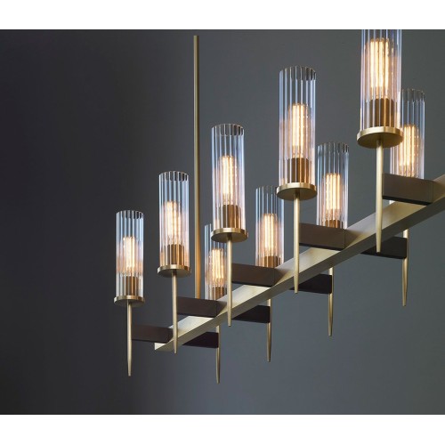 Люстра на штанге Delight Collection Alouette KM0936P-12 brass