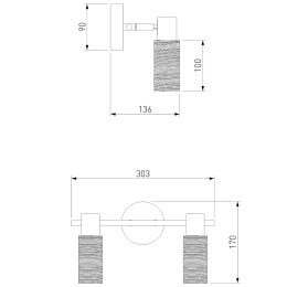 Спот Eurosvet Мэдиссон 20043/2 сатин-никель