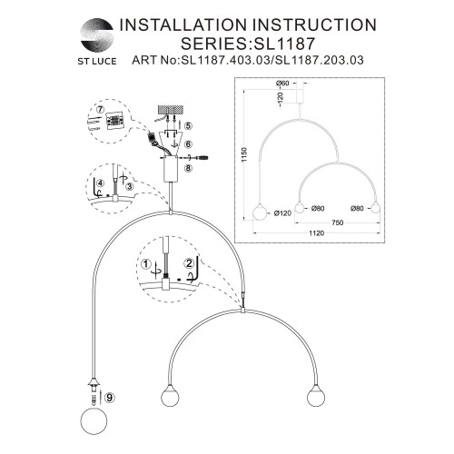 Подвесной светильник ST Luce Vive SL1187.403.03