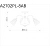 Люстра на штанге ARTE Lamp A2702PL-8AB