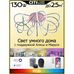 Потолочная люстра Citilux Джемини Смарт CL229A161E