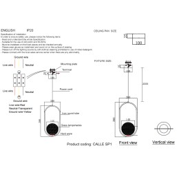 Светильник подвесной Crystal lux CALLE SP1 BRASS