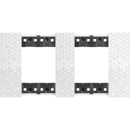 Рамка на 2 поста, 4 модуля - Немецкий стандарт. Цвет Пиксель. Bticino серия Living Now. KA4802M2MW