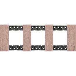 Рамка на 3 поста, 6 модулей - Немецкий стандарт. Цвет Медь. Bticino серия Living Now. KA4802M3ZM