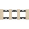 Рамка на 3 поста, 6 модулей - Немецкий стандарт. Цвет Золото. Bticino серия Living Now. KA4802M3ZW