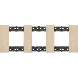 Рамка на 3 поста, 6 модулей - Немецкий стандарт. Цвет Золото. Bticino серия Living Now. KA4802M3ZW