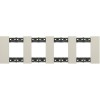 Рамка на 4 поста, 8 модулей - Немецкий стандарт. Цвет Песочный. Bticino серия Living Now. KA4802M4KM