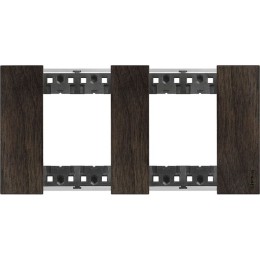 Рамка на 2 поста, 4 модуля - Немецкий стандарт. Цвет Орех. Bticino серия Living Now. KA4802M2LG