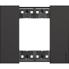 Рамка на 1 пост, 2 модуля - Немецкий/Итальянский стандарт. Цвет Чёрный. Bticino серия Living Now. KA4802KG