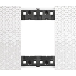 Рамка на 1 пост, 2 модуля - Немецкий/Итальянский стандарт. Цвет Пиксель. Bticino серия Living Now. KA4802MW