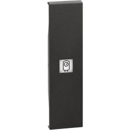 Лицевая панель выключателей и переключателей с символом "бойлер" 1 модуль. Цвет Чёрный. Bticino серия Living Now. KG01SN