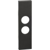 Лицевая панель розетки телевизионной TV с 2 отверстиями 1 модуль. Цвет Чёрный. Bticino серия Living Now. KG09