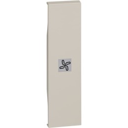 Лицевая панель выключателей и переключателей с символом "вентилятор" 1 модуль. Цвет Песочный. Bticino серия Living Now. KM01RN
