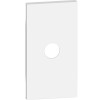 Лицевая панель розеток телевизионных TV и кабельных выводов с 1 отверстием 2 модуля. Цвет Белый. Bticino серия Living Now. KW08M2