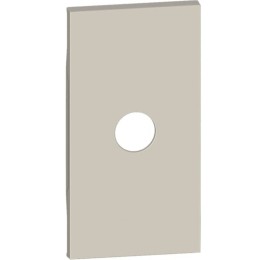 Лицевая панель розеток телевизионных TV и кабельных выводов с 1 отверстием 2 модуля. Цвет Песочный. Bticino серия Living Now. KM08M2