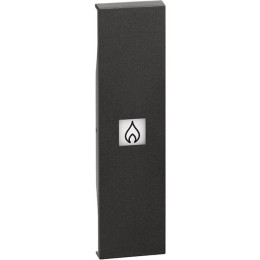 Лицевая панель выключателей и переключателей с символом "нагреватель" 1 модуль. Цвет Чёрный. Bticino серия Living Now. KG01PN